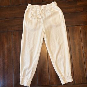 United Colors Of Benetton White Light and Airy Drawstring Jogger Pants XS